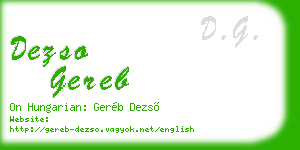 dezso gereb business card